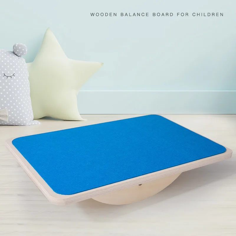 Balance Board Children's Balance Board Yoga Practice Bending Twisting Waist Board Educational Wooden Toy Fitness Exercise Workout Equipment