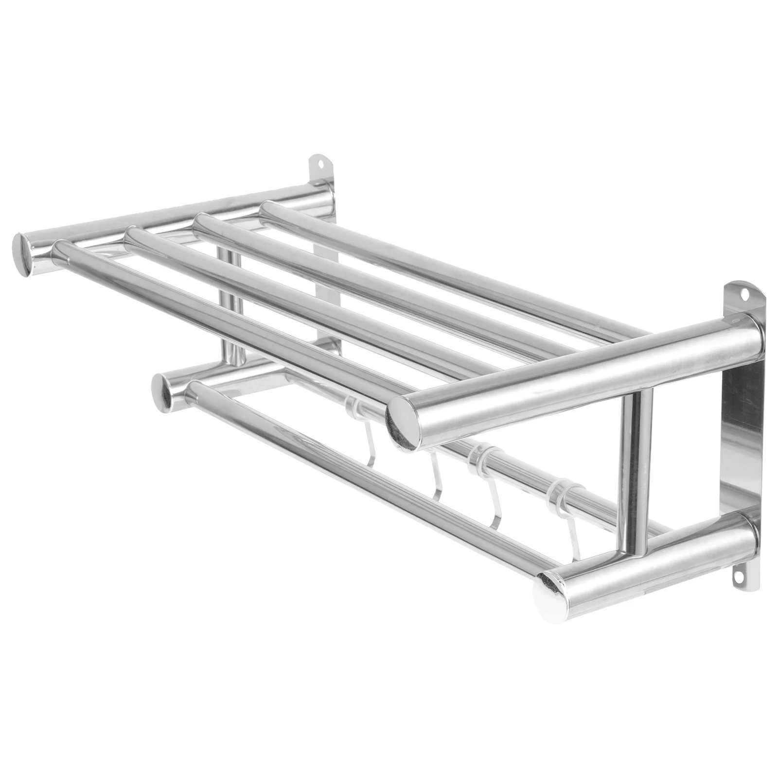

Bathroom Storage Shelves Stainless Steel Towel Rack Tinsel Wall Mounted Organizer