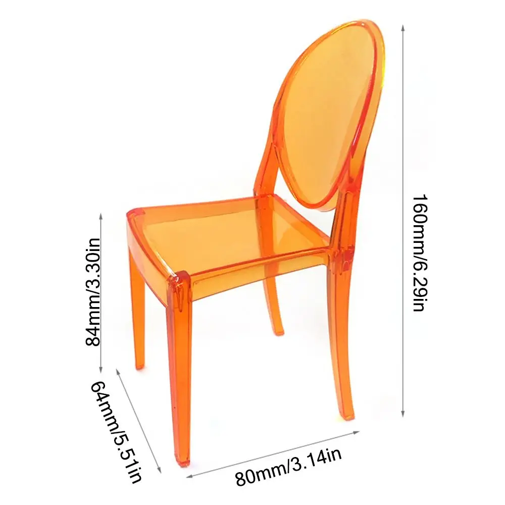 1/6 Scale Dollhouse Leisure Chair Multicolor Accessories Miniature Furniture Plastic Playing House Mini Backrest Chair House