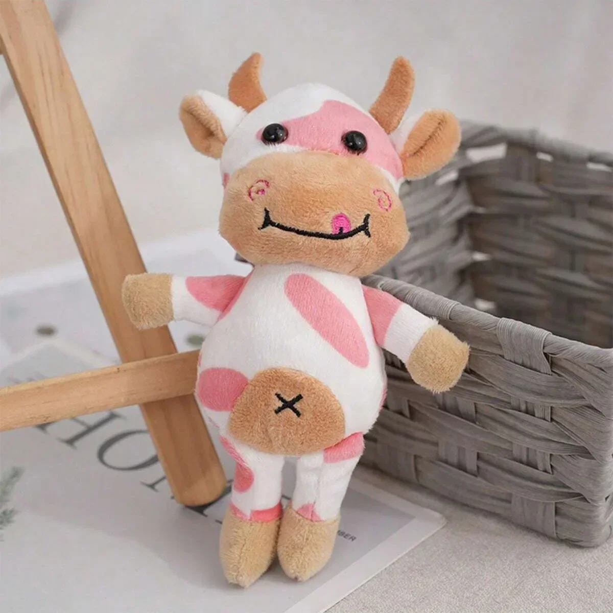 1pc-Cute pet cow plush toy - anxiety relief for cats and dogs