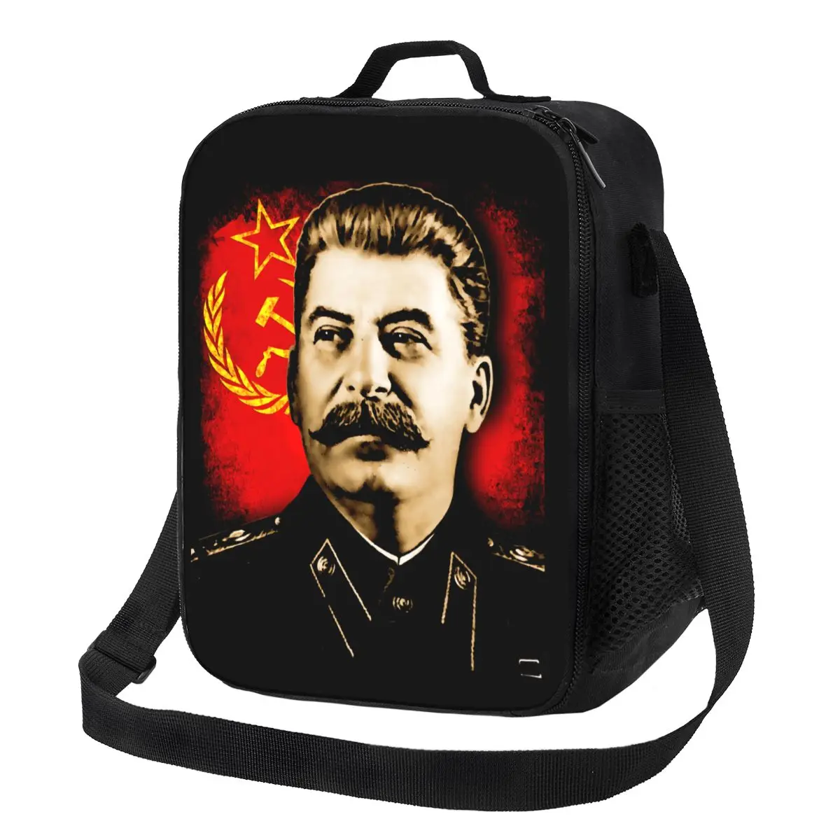 

Allied Nations Joseph Stalin Insulated Lunch Tote Bag for USSR Communist Russia Portable Thermal Cooler Food Bento Box School