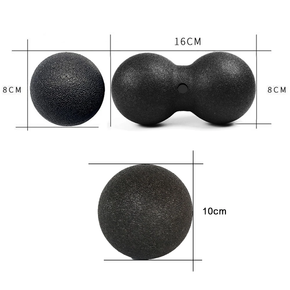 Massage Ball Yoga Foam Ball Roller Peanut Ball Epp High Density Body Massage Lacrosse Muscle Release Fascia Therapy Pilates Back/neck/foot massage ball fascia ball