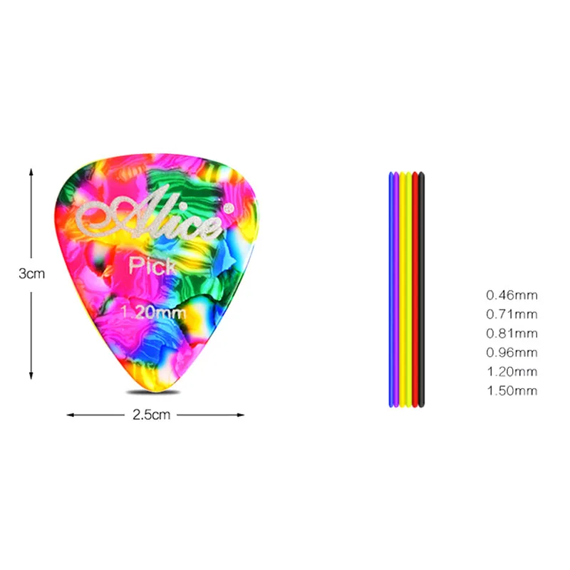 100pcs Alice Cellouid ABS Guitar Picks Acoustic Electric Guitar