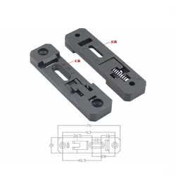 Versatile Circuit Board Mounting Bracket with End Stop Functionality - Gray, Green, Black (20X76mm square hole)