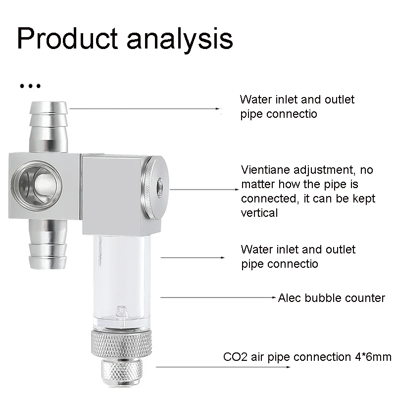 Aquarium DIY CO2 Diffuser Fish Tank CO2 External Atomizer Aluminum Alloy Generator Regulator Accessories Diffuser aquarium co2 diffuser aquarium co2 generator aquarium co2 accessories