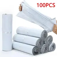 100pcs/Lots White Courier Bag Express Envelope Storage Bags Mailing Bags Self Seal Plastic Poly Packaging Pouch Waterproof New 1