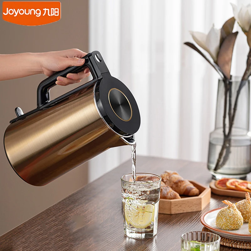 

Joyoung 1800W Electric Kettle Double Layers Anti-Scalding 2L Stainless Steel Water Boiler High Quality Thermostat Auto Off 220V