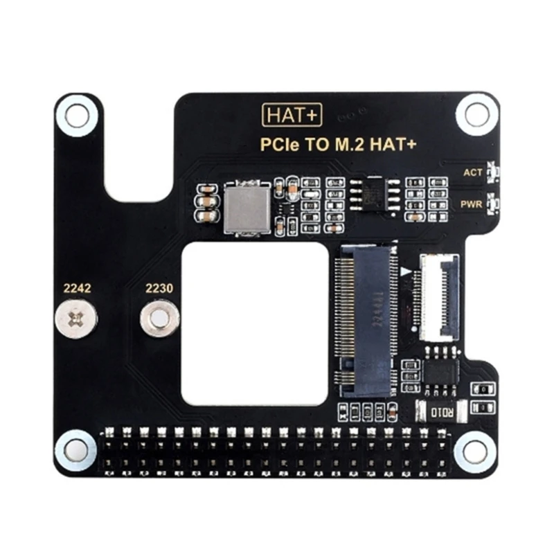 

Плата адаптера для Raspberry Pi 5 PCIe-M.2, плата NVME, быстрая скорость чтения/записи для более быстрой передачи данных и запуска SSD