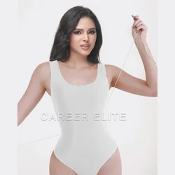 Women's Hourglass Shapewear Bodysuit - Waist - Slimming, Butt - Lifting, Thigh - Slimming, Invisible Fit - M (WHITE)
