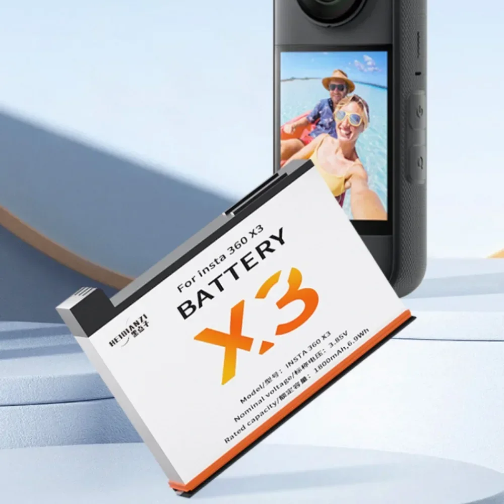 Caméra Action 360° avec Batteries et Chargeur