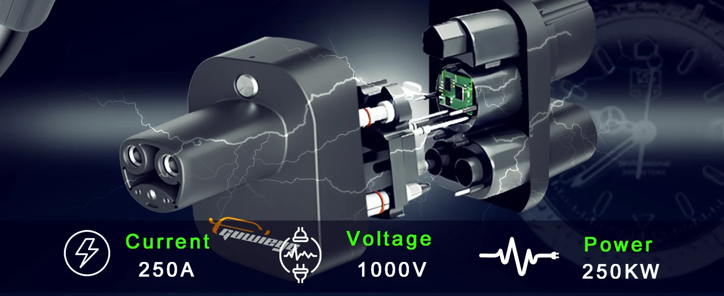 GUWIEYG CCS2 to Tesla EV Charging Adapter 250A CCS2 Combo for