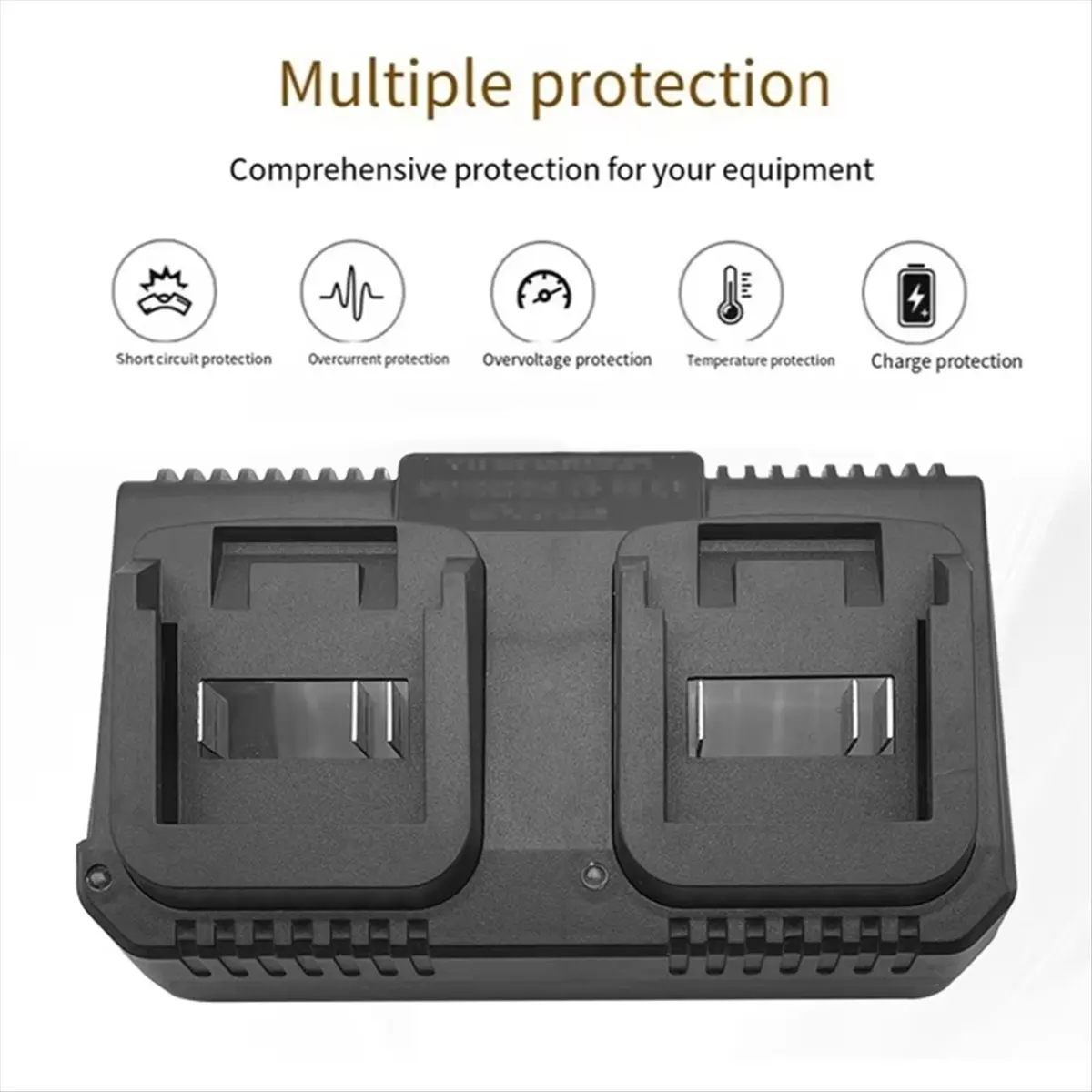 핫 송 지푸 장미 EU용 18V 리튬 배터리 BL1830용 듀얼 포트 리튬 이온 배터리 충전기