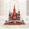 World Famous Building Landscape Russian Federation Moscow Saint Basil's Cathedral Bookcase Decoration Crafts Decor Statue 5