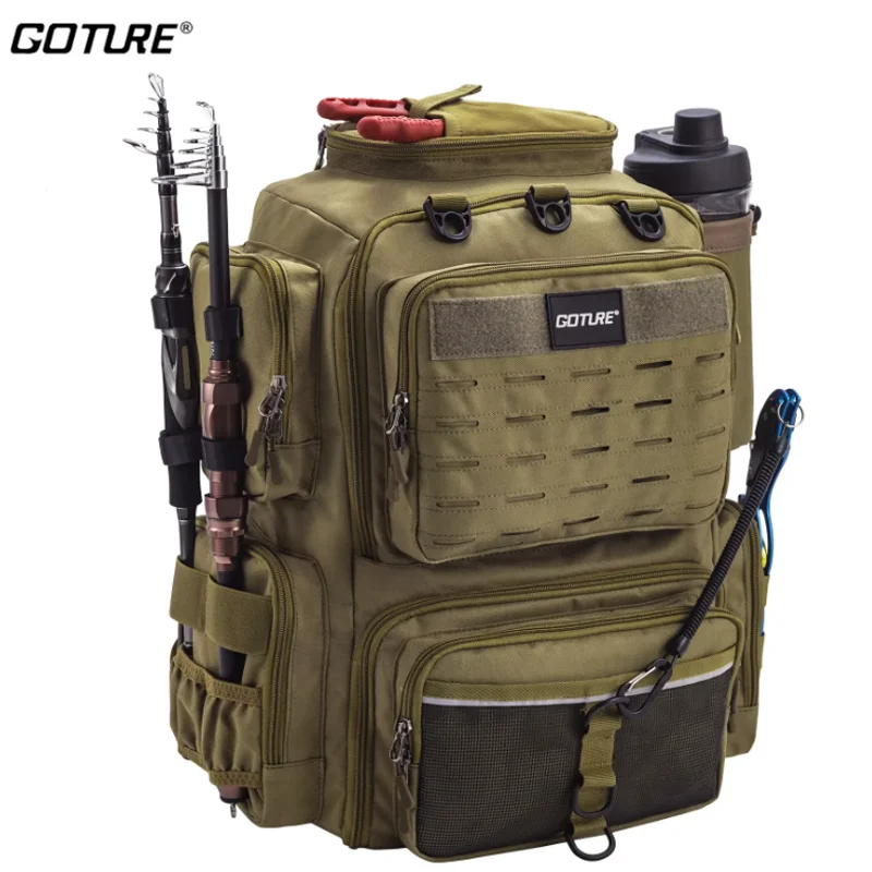 Mochila Pesca Magikeration 42L - Con Soportes Caña Y Resistente Al Agua