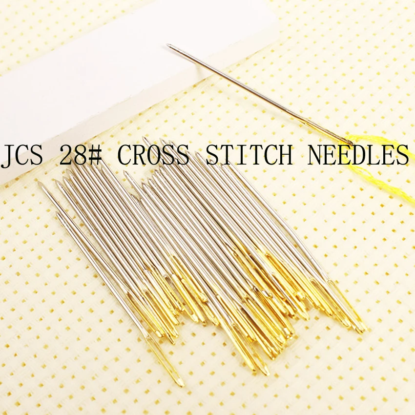 Needles for Aida Fabric Cross Stitch Blunt Embroider Needlework 10 pcs #26 #24 #22 #28 9ct 11ct 14ct 18ct