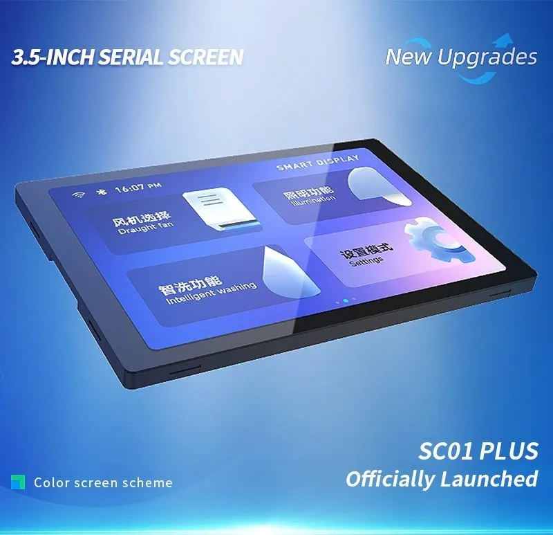 320x480 Tela LCD, Bluetooth embutido, Módulo Wi-Fi, WT32-SC01 Plus