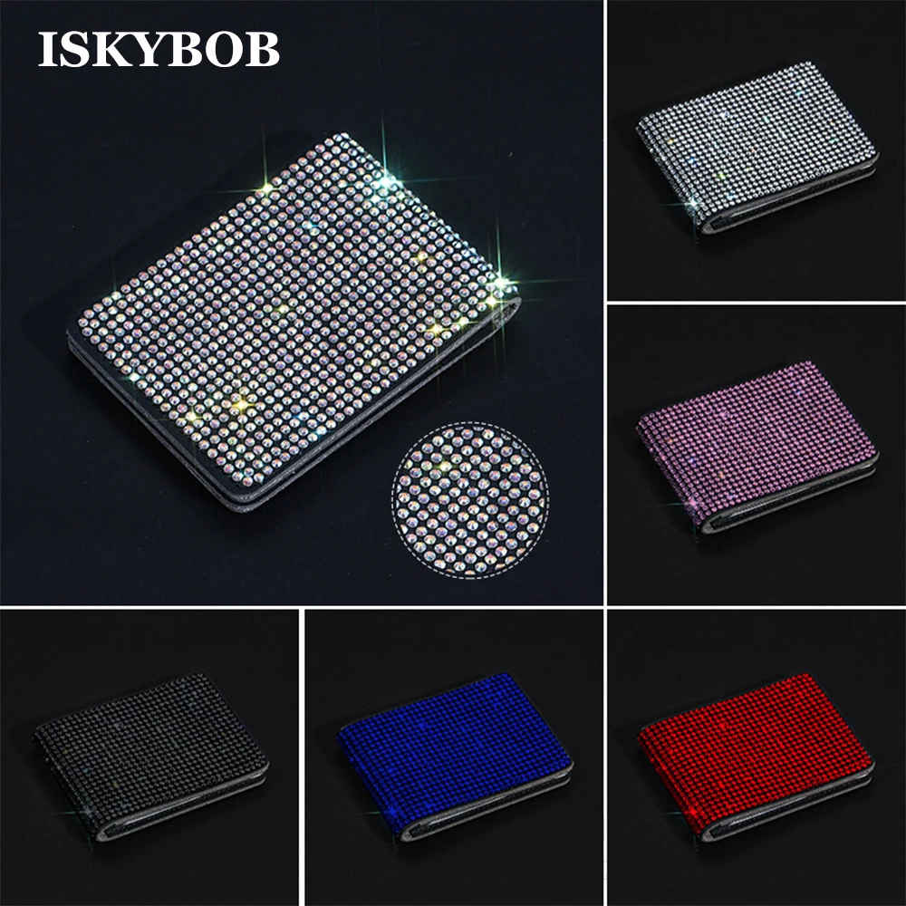 

1Pc Diamond Car Driver License Holder PU Cover for Car Driving Documents Business Holder Car Bling Accessories for Girl Woman