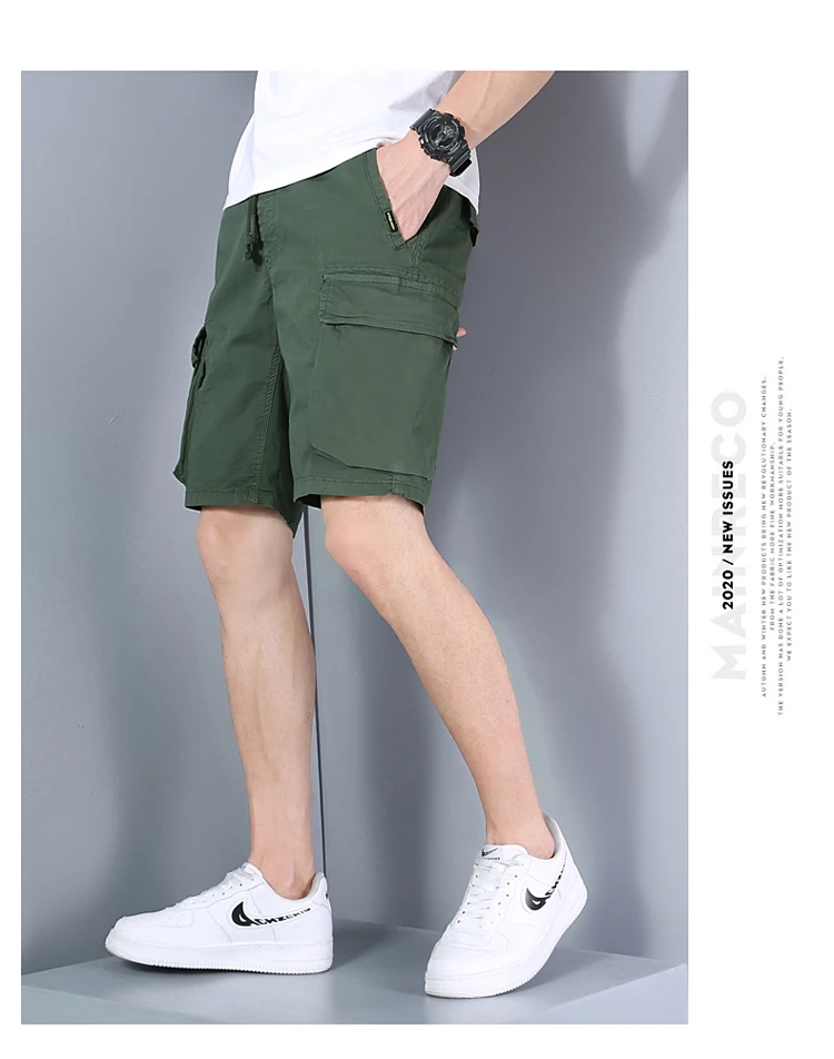 mens casual summer shorts Men's Cargo Shorts 2022 Summer Casual Shorts Men Cotton Bermuda Shorts Drawstring Elastic Waist Sports Shorts Mens Solid Color maamgic sweat shorts