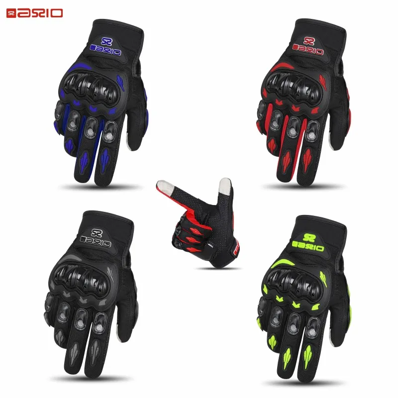 2023 Newest Upgraded Summer Motorcycle Gloves Dual Finger Touch Screen Breathable Guantes Moto Luvas Bike Riding Gloves