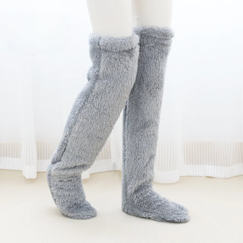 Knee Length Socks Children Plush Fashion Boys and Girls Autumn and Winter Warm Knee Support