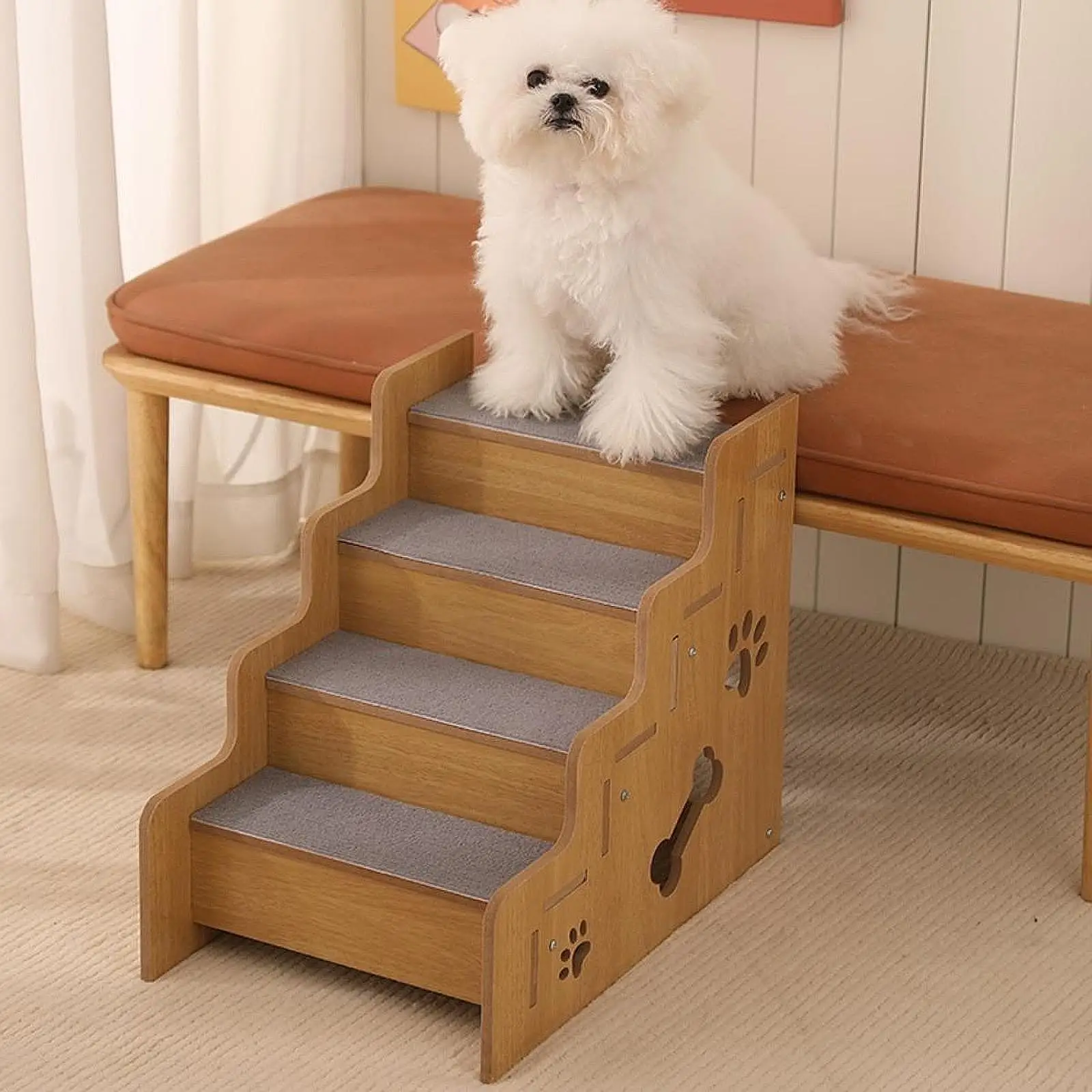 Pet Stair Stable Lightweight Dog Stair for High Bed for Couch Bed Cars Pet Stair Stable Lightweight Dog Stair for High Bed for Couch Bed Cars