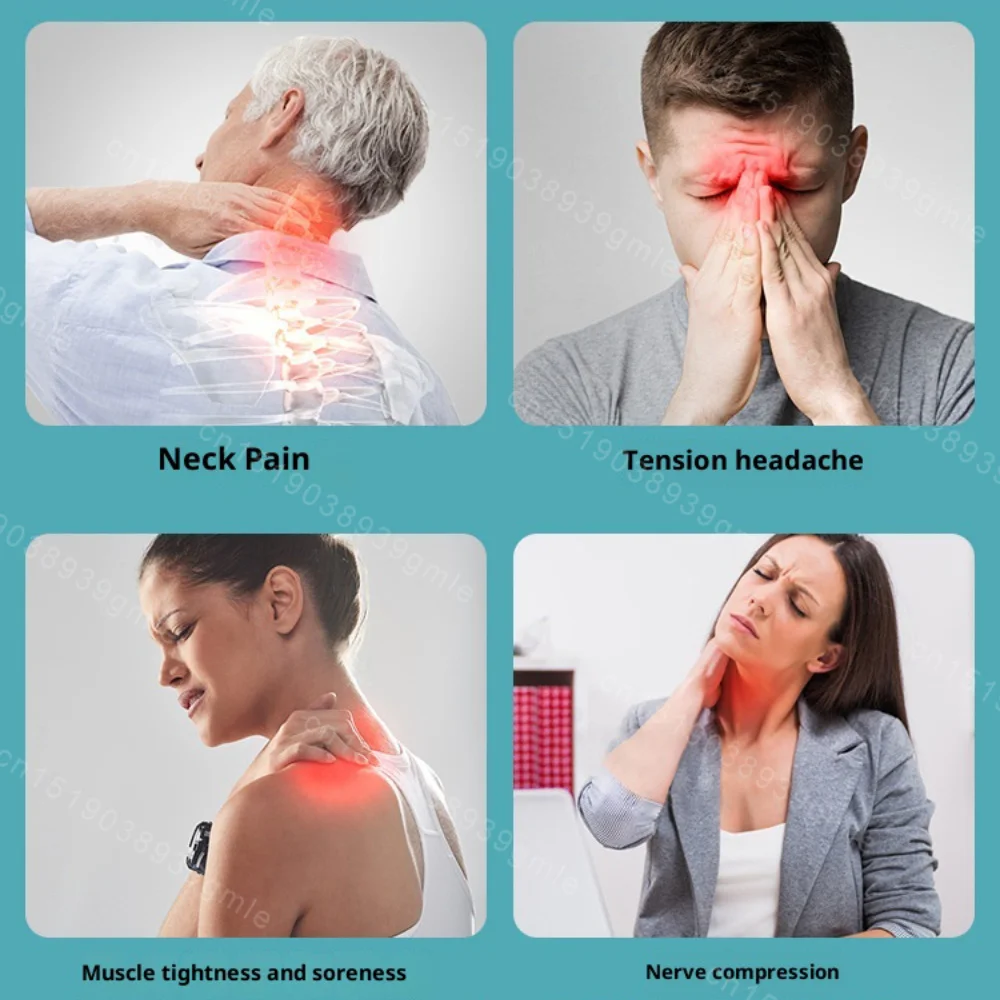 Cervical Massager Curvature Massage Traction Pillow Correction Neck Shoulder Protection Infrared Smart Cervical Massage Pillow