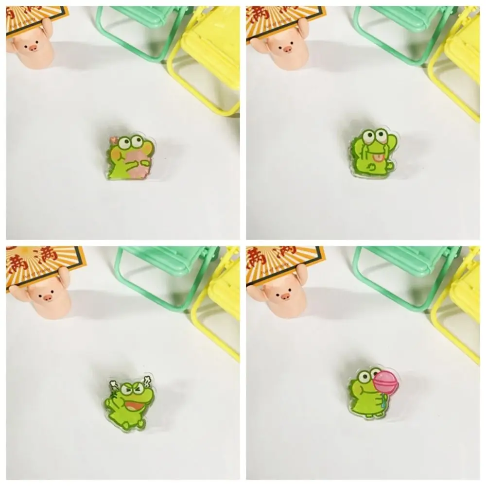 

Cute Frog Cartoon Double Sided Folder Thickening Personalized Test Paper Clip Multi-purpose Acrylic Hand Account Clip Girl