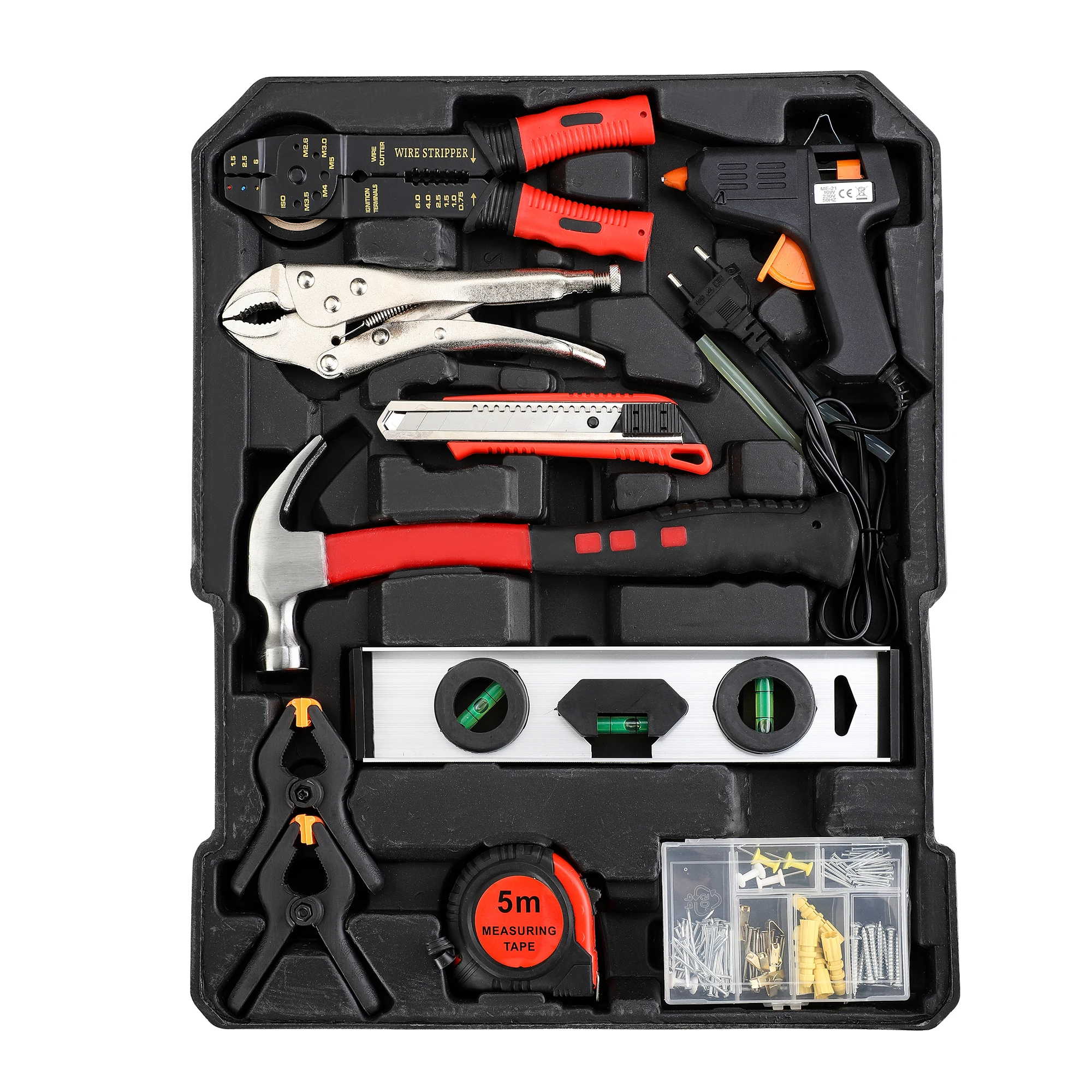 JUMLEE 187PC Hand Tools Set Mechanics Portable Bicycle Multi Mini