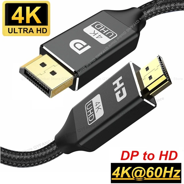 Displayport Dp To Hdmi 2.0 Cable 4k Converter Adapter Cable 1.8m 1m For Hp  Dell Asus Lenovo Pc Laptop To Hdtv Hdmi - Audio & Video Cables - AliExpress