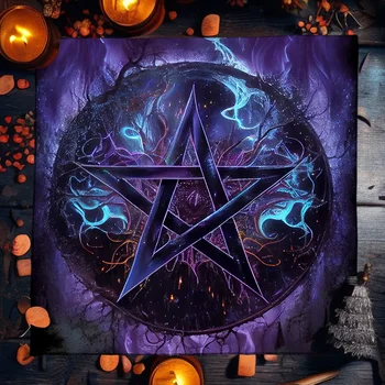 Star Tarot Tablecloth Altar Cloth 1