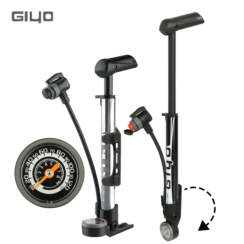 DUNLOP - Pompa Gonfiatore Manuale Per Bicicletta Compressore Per Ruote Ruota Bici 11bar
