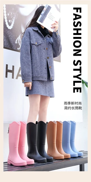 Bottes En Caoutchouc Femme - Bottes De Pluie Wellington Imperméables - Pour Jardin, Travail, Pêche - Taille 36 à 42