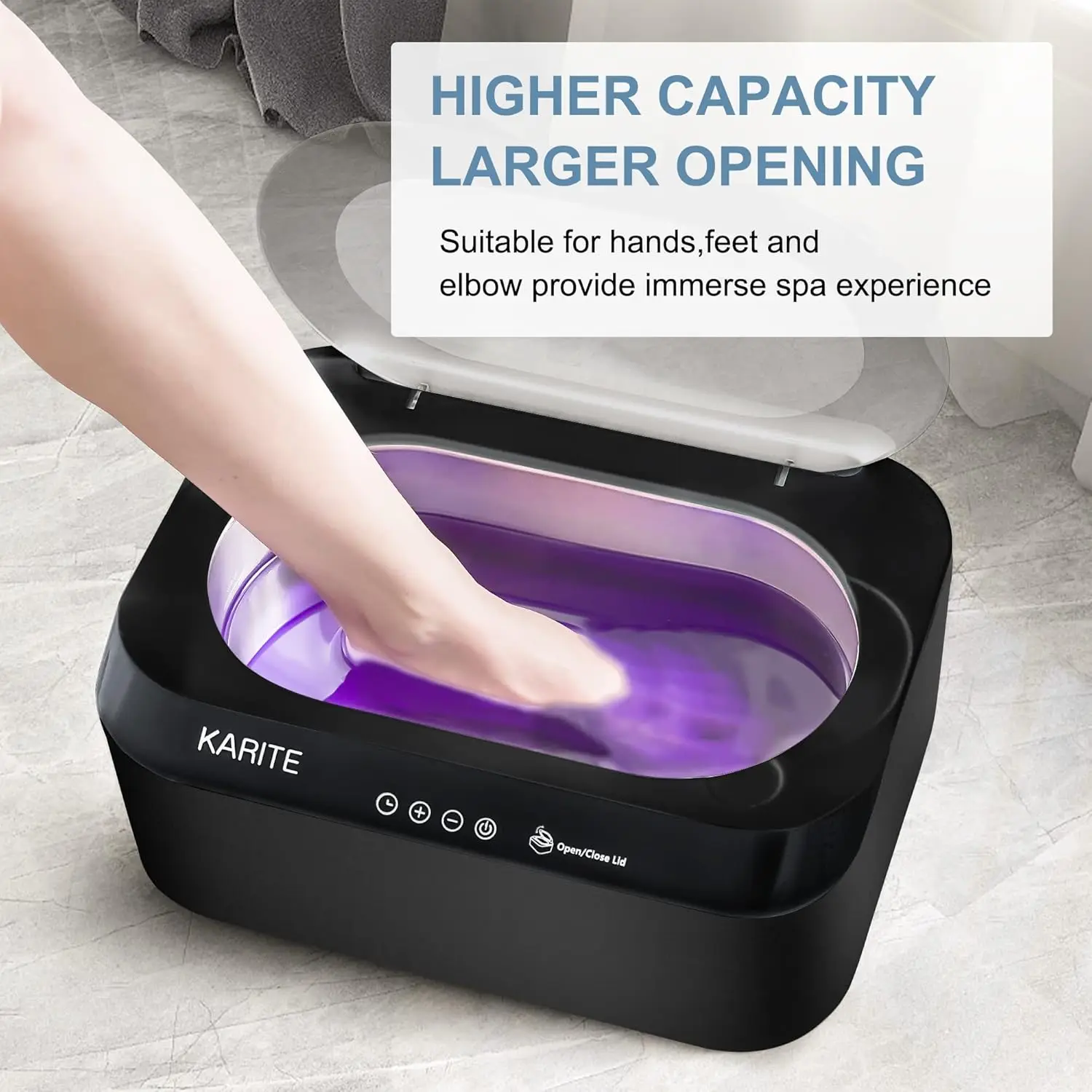 Paraffin Wax Machine for Hands and Feet with Auto Open Lid, Paraffin Bath,20Min Fast Wax Meltdown, Precision Temperature