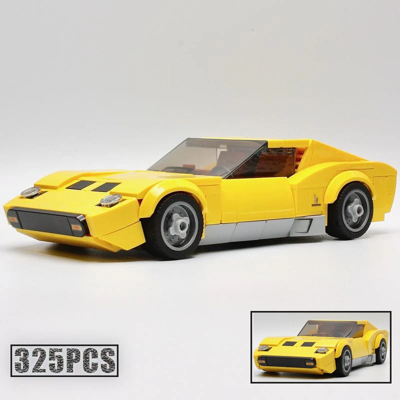 

NEW MINI Supercar Miura 325PCS Model Buiding Kit Block Self-locking Bricks Birthday Christmas Gift