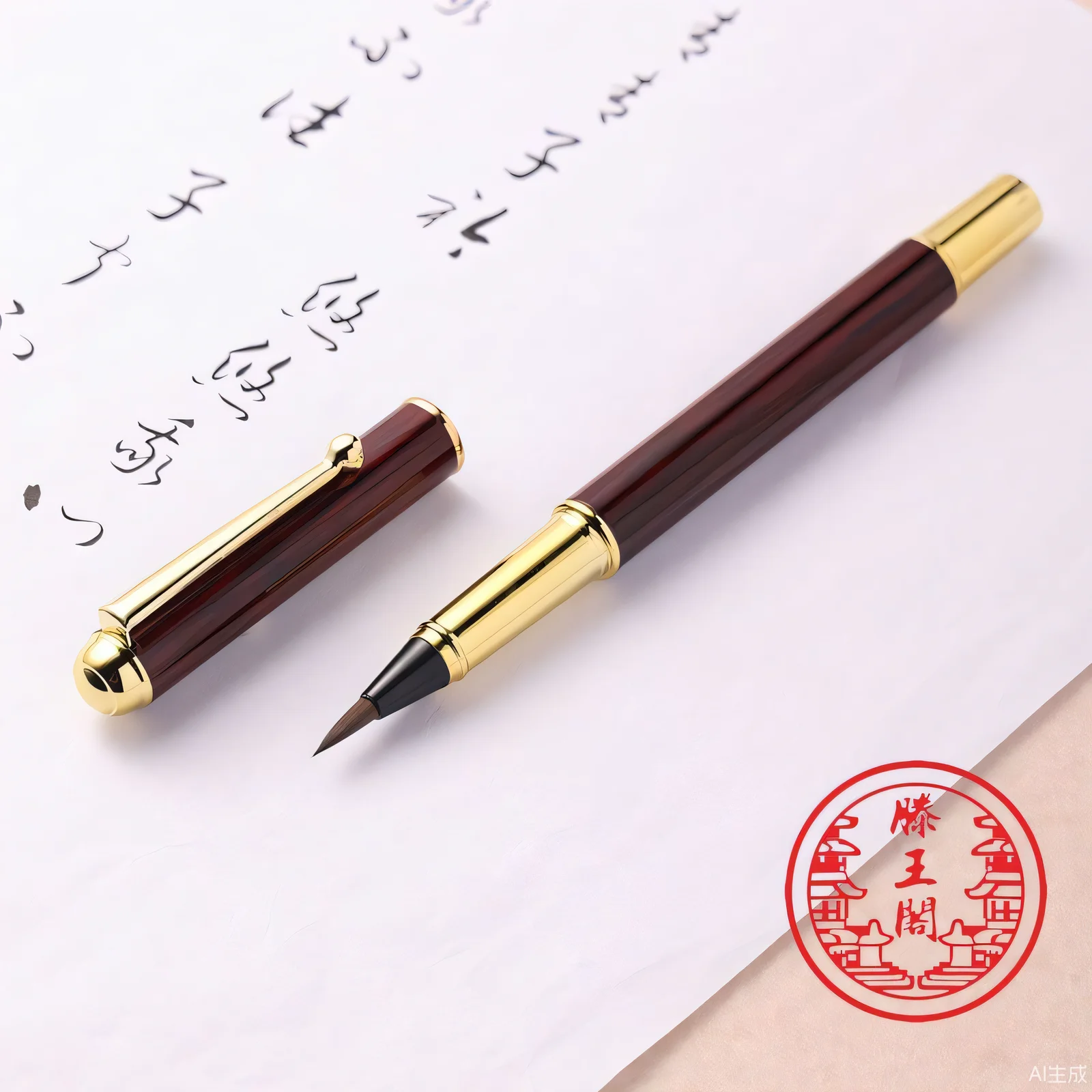 중국식 소프트 브러쉬 헤어 펜 타입 캘리그래피 종이 초보자용 글쓰기 소형 정자체 브러쉬 학생용 그림 및 잉크