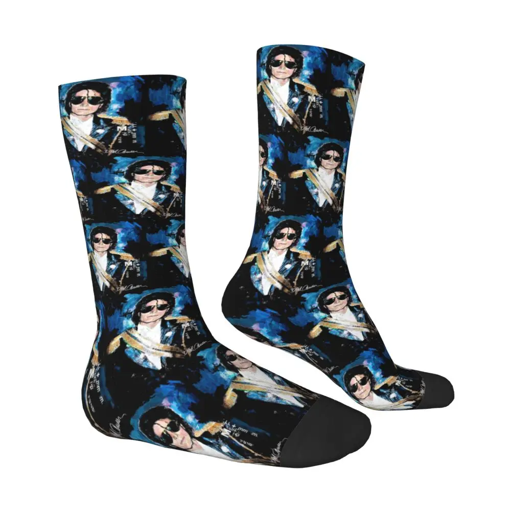 Michael 1984 Grammys Jackson Pop Art Portrait Socks Harajuku Stockings All Season Long Socks Accessories for Unisex Gifts