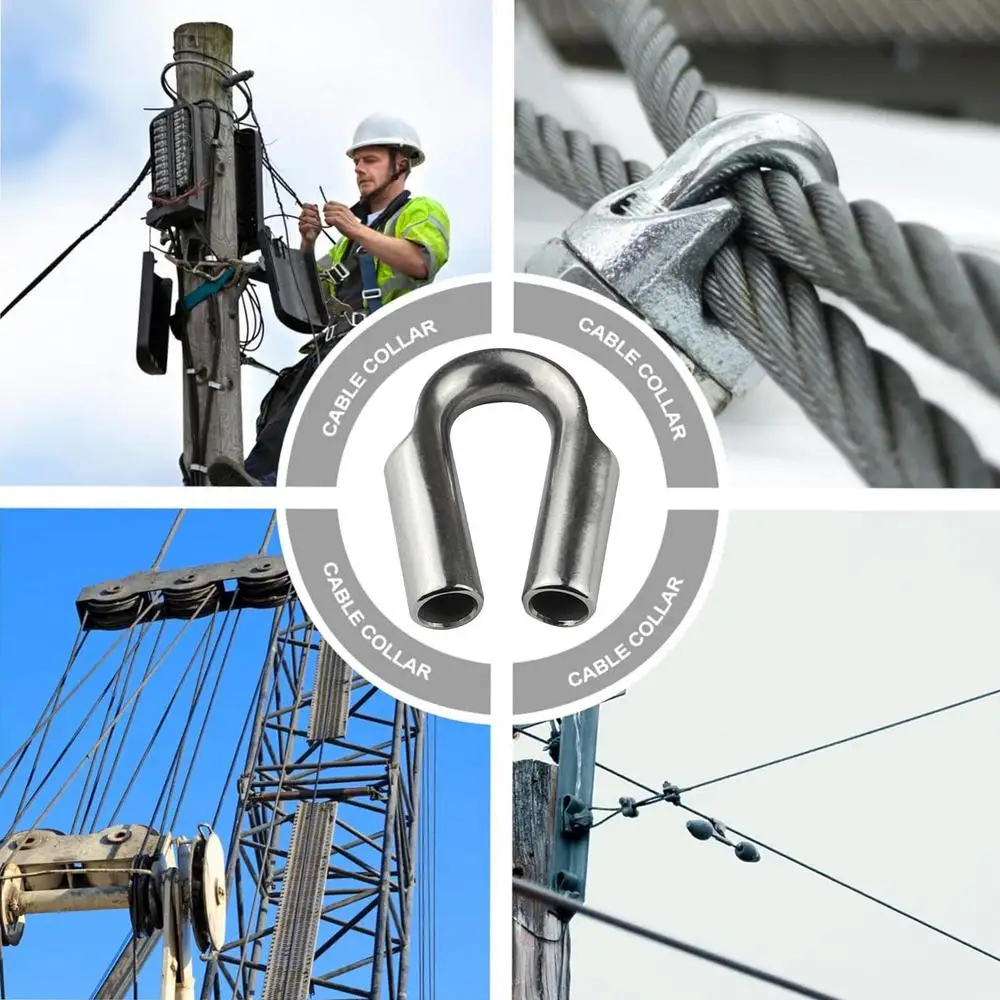 Description Picture 5 of itemWire Cable Thimble Stainless Steel Rope Tube Thimble Rope Thimble Rigging For Wire Rope Cable Wire Rope Chain Thimble. Racking