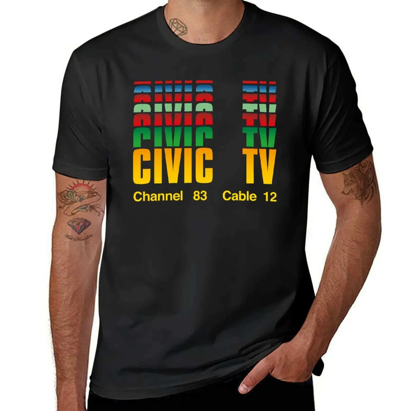 Civic TV T-Shirt shirts graphic tees anime clothes anime Blouse black t-shirts for men