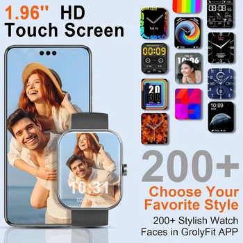 Smart Watch(Answer/Make Calls), 1.96 2
