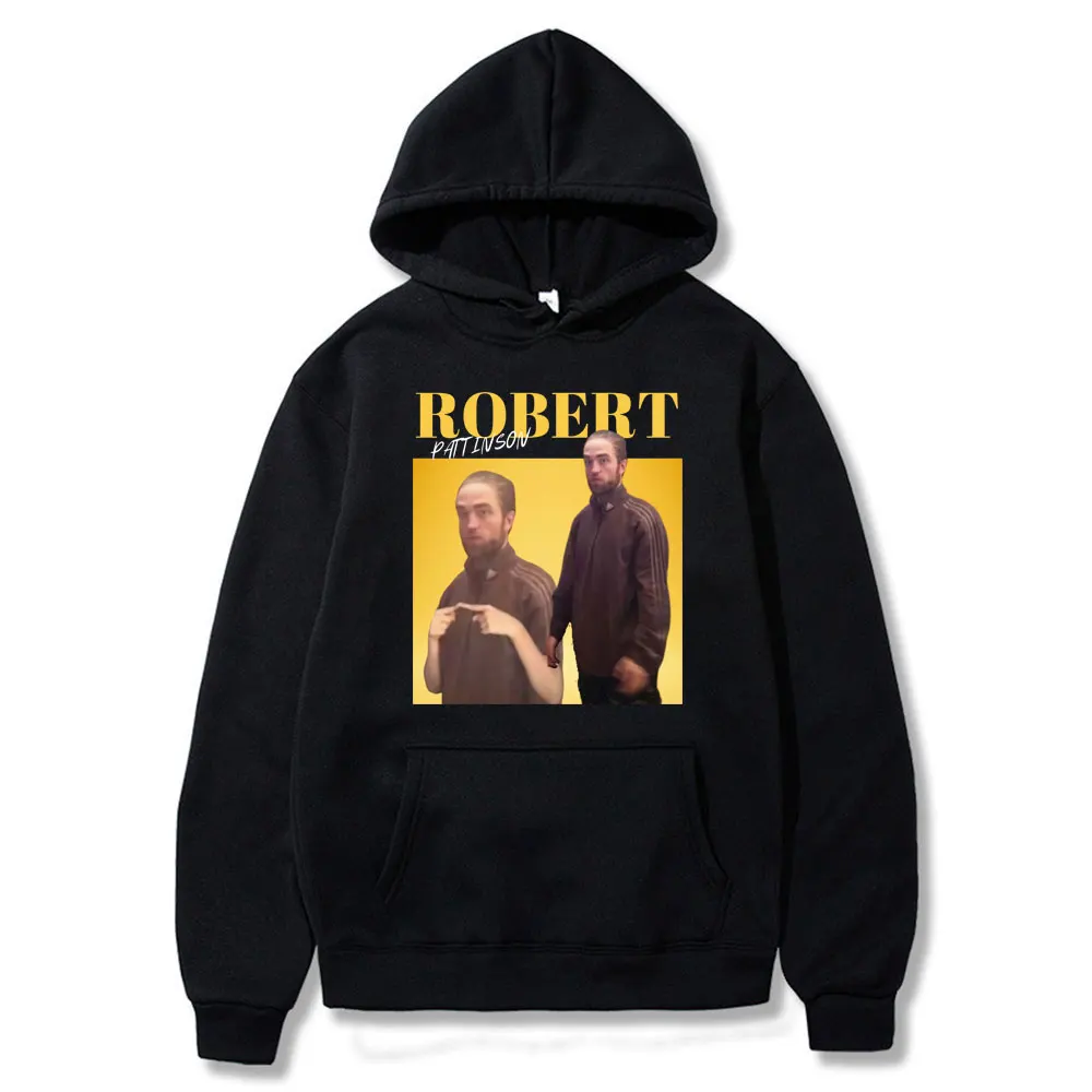 

Robert Pattinson Standing Meme Hoodie Men Women Oversized Long Sleeve Harajuku Casual Fleece Sweatshirt Hoodies Streetwear Tops