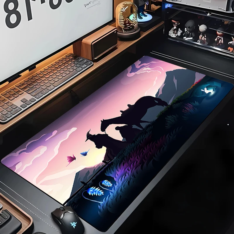 R-anéis Grande Jogo Mousepad Mouse Pad Tapete de Teclado pc Kawaii Jogos de Gabinete Computador Mesas Escritório Acessórios de Jogos xl - Imagem 5