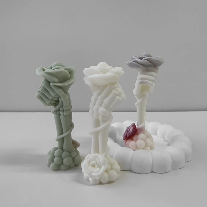 

Rose Flower Shaped Wax Mould Hand-Making Mold Hand-Making Accessories for Wax