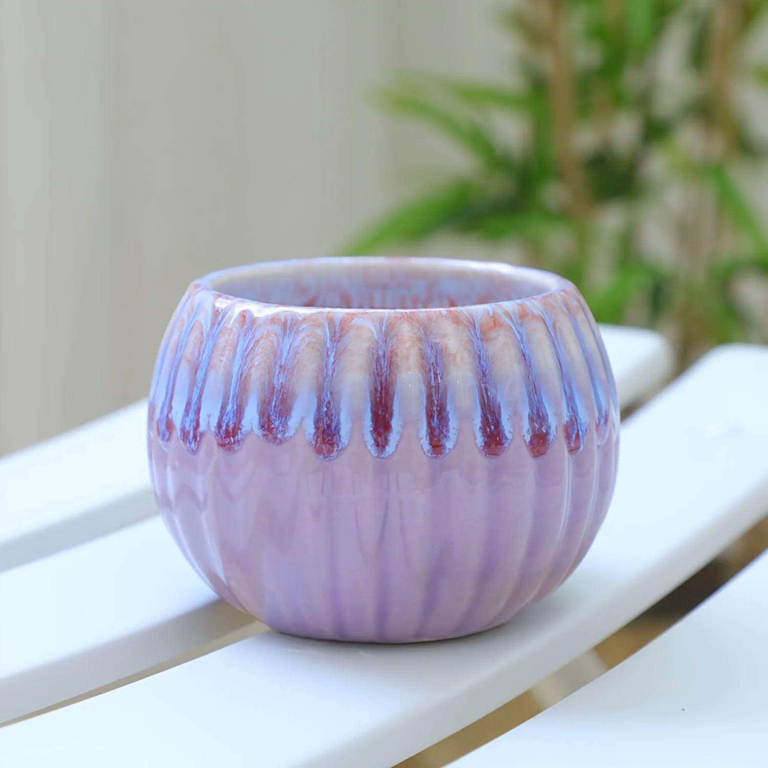 Colorful 4pcs Ceramic Succulent Pot Set-Ideal for Colorful Cactus & Horticulture in Small Spaces