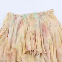 Summer 2025 Long Printed Layered Decorative Skirt Women's Faion Design High Waist Midi Skirt Floral Patterned Skirts - Image 3