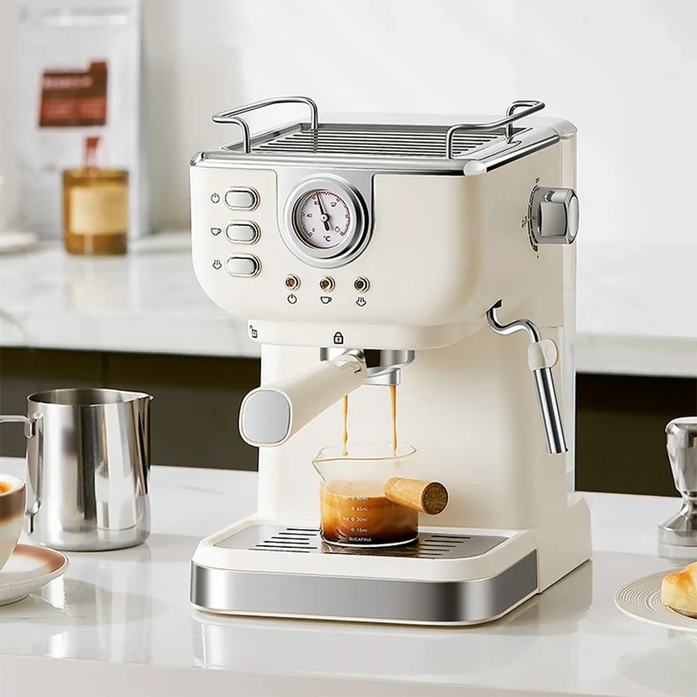 Coffee maker with steamer outlet