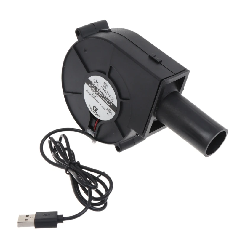 

97x33mm Air Blower with Air Duct for Outdoor Picnics Grills Stove Cooking USB 5V