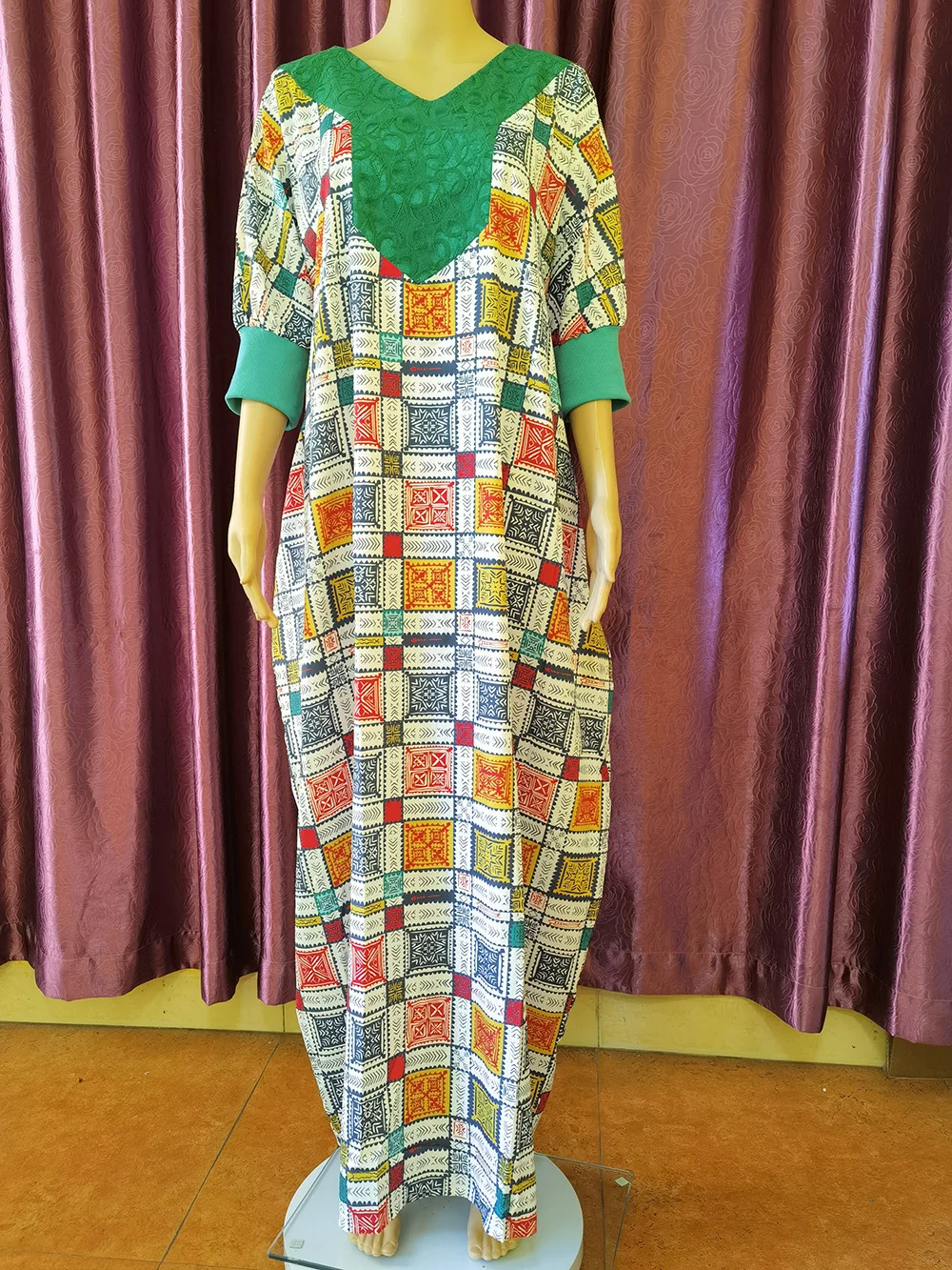 African Dress Kaftan Dress New Print African Maxi Dresses for Women Traditional Dashiki Kaftan Robe Elegant Lady Wedding Party Gown Muslim Church Dress