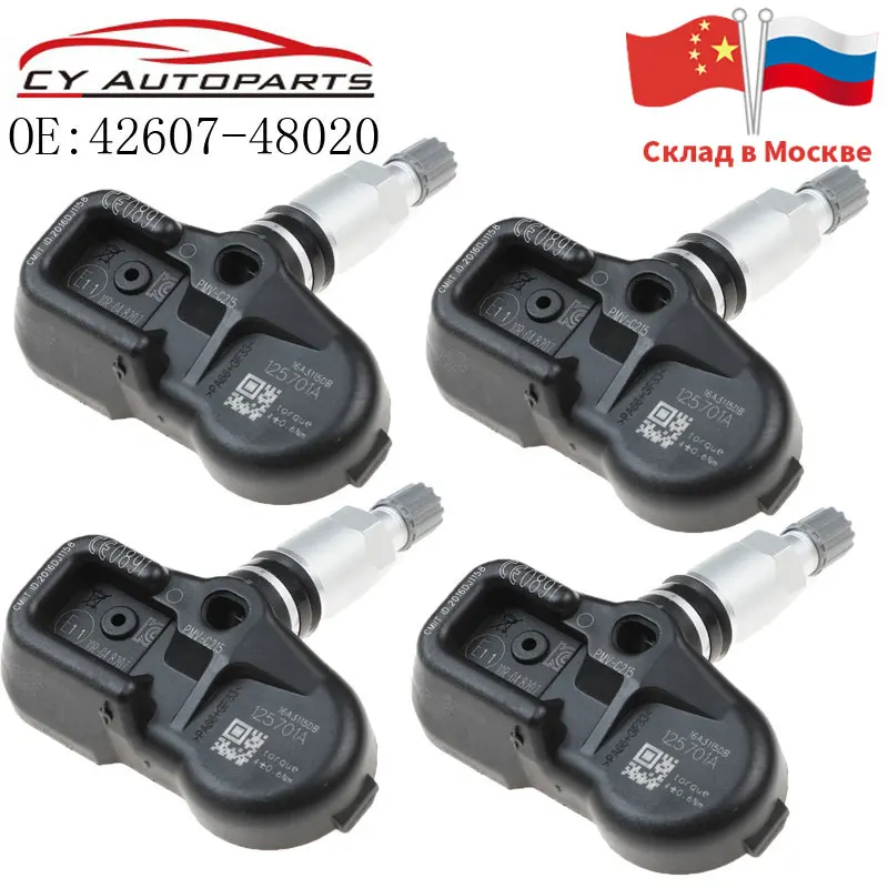 

Датчик давления в шинах, 4 шт., для Toyota C-HR, Pacific Camry, для Corolla, Lexus LS500h, LX570, RX450h 42607-48020, 4260748020, PMV-C2