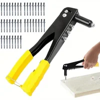 Single Handle Rivet Gun Assortment Kits Box Heavy Duty Industrial Steel Hand Riveter Pop Blind Rivets DIY Decor Fastening Tools 2