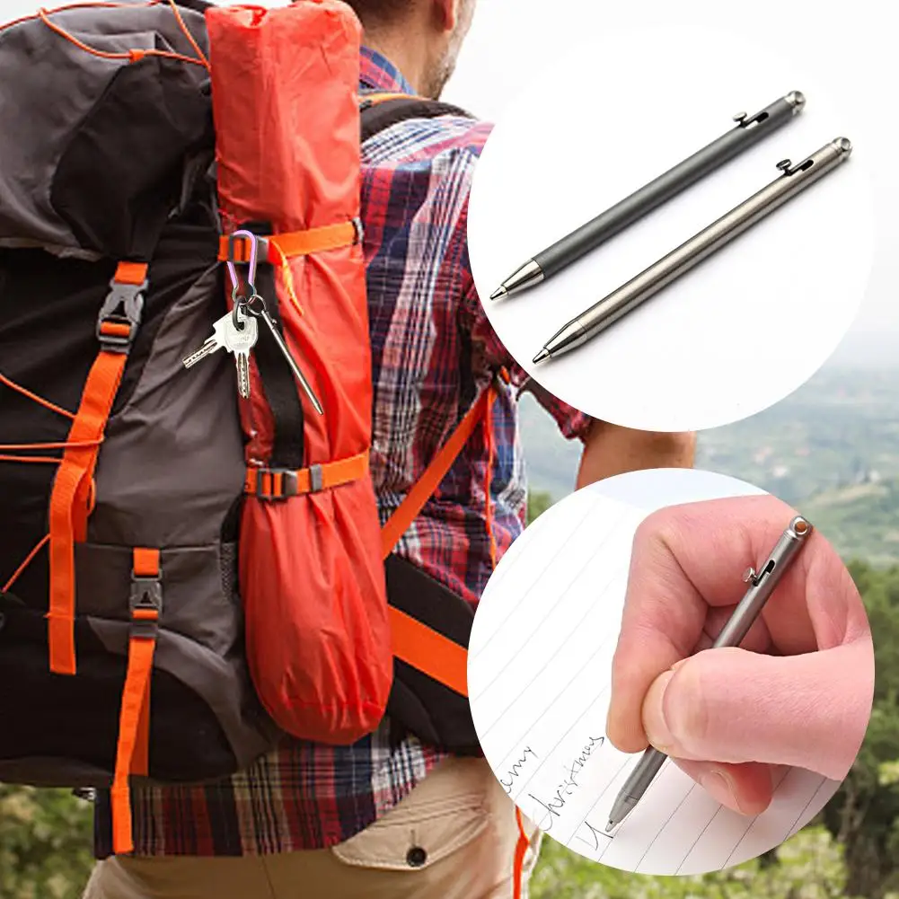 

Portable Mini Pen Outdoor Travel Camping Portable Ballpoint Pen Gadget Equipment Color Keychain Writing Edc 2 Y4i1